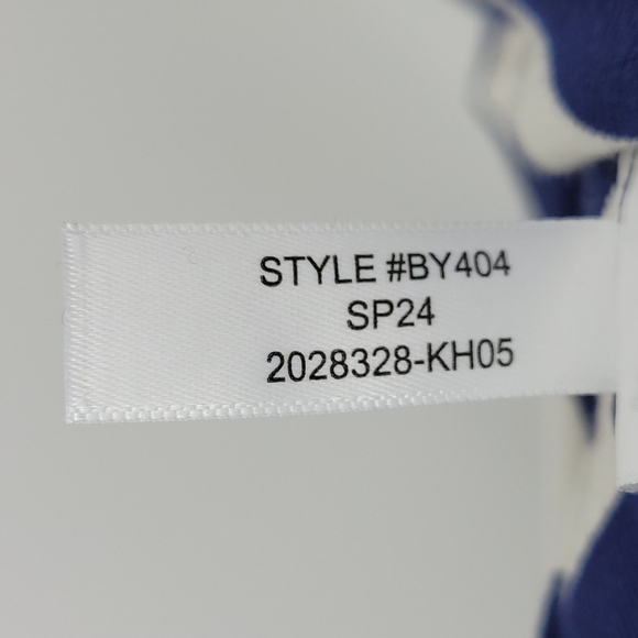 J.Crew Women Perfect-fit elbow-sleeve T-shirt in stripe with gold buttons Size L - Picture 10 of 11